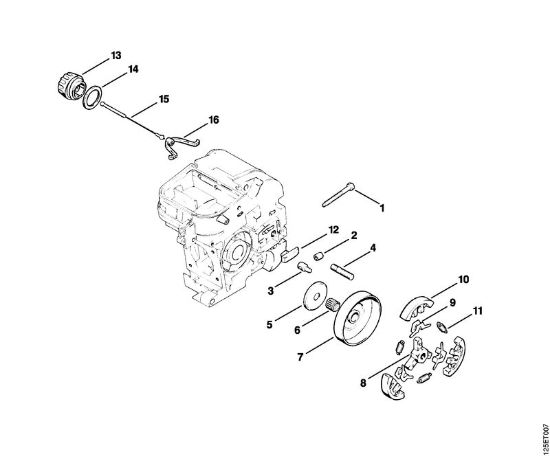 Moto-serras a gasolina (MS) 009 EQ Embreagem da marca Stihl
