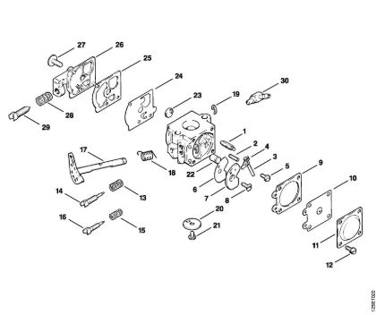 Moto-serras a gasolina (MS) 009 LQ Carburador WA-99 (27.1986) da marca Stihl