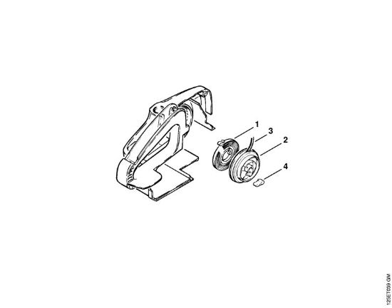 Moto-serras a gasolina (MS) 009 LQ Dispositivo de arranque (35.85), (25.84) da marca Stihl