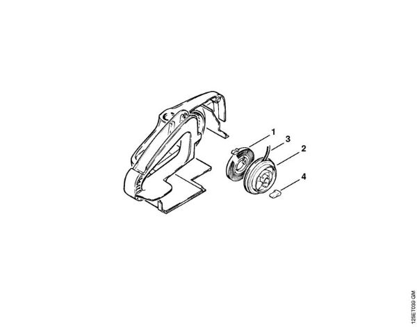 Moto-serras a gasolina (MS) 009 LQ Dispositivo de arranque (35.85), (25.84) da marca Stihl