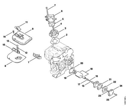 Moto-serras a gasolina (MS) 010 AVEQ Filtro de ar, Bomba de óleo da marca Stihl