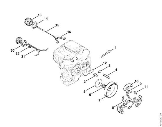 Moto-serras a gasolina (MS) 012 AVEQ Embreagem da marca Stihl