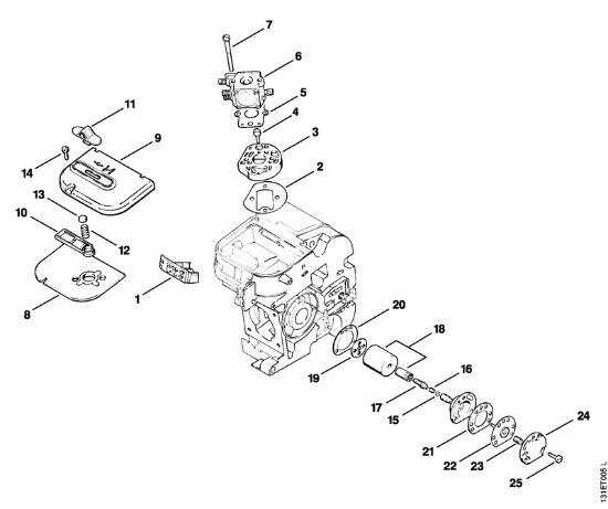 Moto-serras a gasolina (MS) 012 AVEQ Filtro de ar, Bomba de óleo da marca Stihl