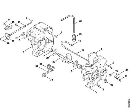 Moto-serras a gasolina (MS) 012 AVTEQ Caixa da cambota da marca Stihl