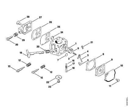 Moto-serras a gasolina (MS) 012 AVTEQ Carburador C1S-S1 da marca Stihl