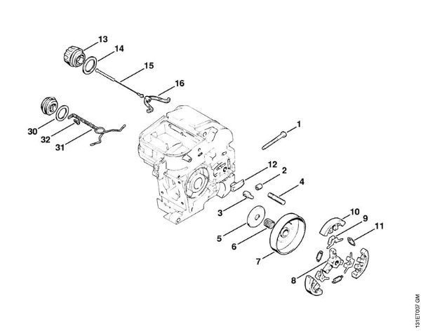 Moto-serras a gasolina (MS) 012 AVTEQ Embreagem da marca Stihl