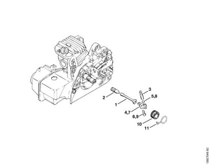 Moto-serras a gasolina (MS) 023 Bomba de óleo da marca Stihl
