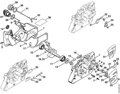 Moto-serras a gasolina (MS) 024 S Caixa da cambota da marca Stihl