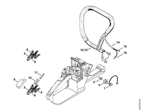 Moto-serras a gasolina (MS) 024 SW Aquecimento da marca Stihl