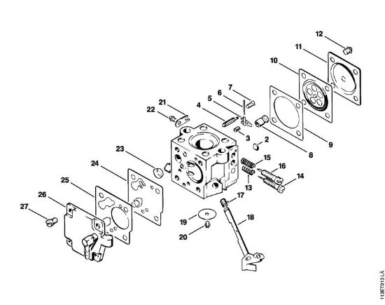 Moto-serras a gasolina (MS) 031 Carburador Tillotson (26.78) da marca Stihl
