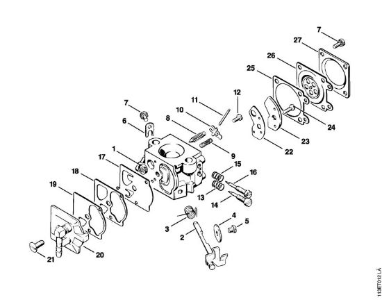 Moto-serras a gasolina (MS) 031 Carburador Walbro da marca Stihl