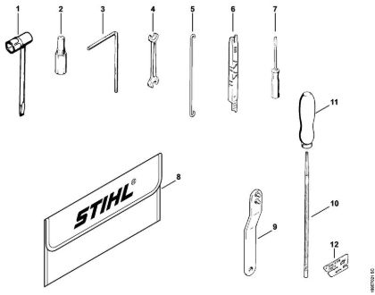 Moto-serras a gasolina (MS) 032 AV Ferramentas, Acessórios especiais da marca Stihl