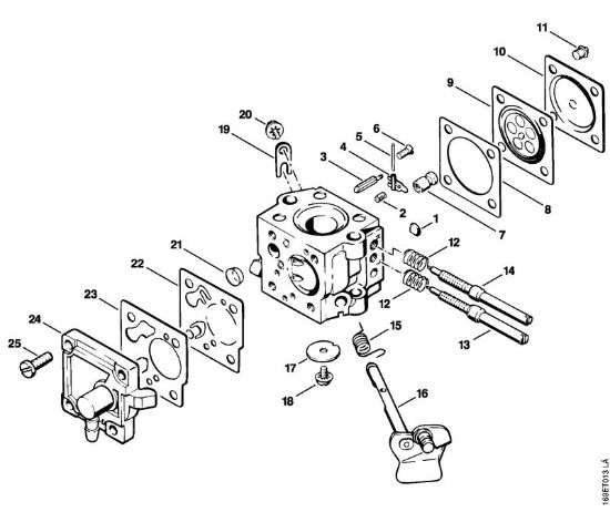 Moto-serras a gasolina (MS) 032 AVEQW Carburador da marca Stihl