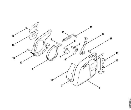 Moto-serras a gasolina (MS) 032 AVEQW Freio da corrente da marca Stihl