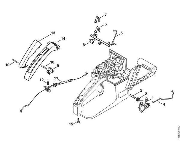 Moto-serras a gasolina (MS) 036 QS Accionamento de gás da marca Stihl