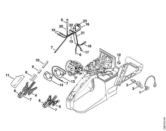 Moto-serras a gasolina (MS) 036 W Aquecimento da marca Stihl