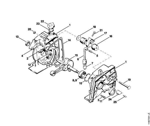 Moto-serras a gasolina (MS) 041 AVEQ Caixa da cambota da marca Stihl