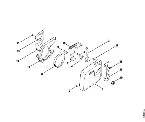 Moto-serras a gasolina (MS) 041 AVEQ Freio da corrente da marca Stihl