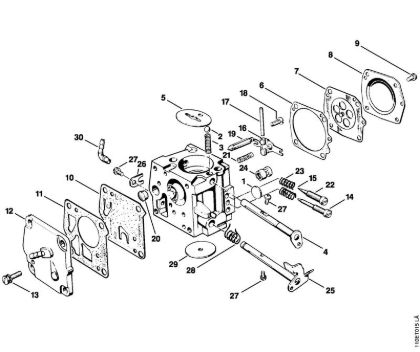 Moto-serras a gasolina (MS) 041 FB Carburador da marca Stihl