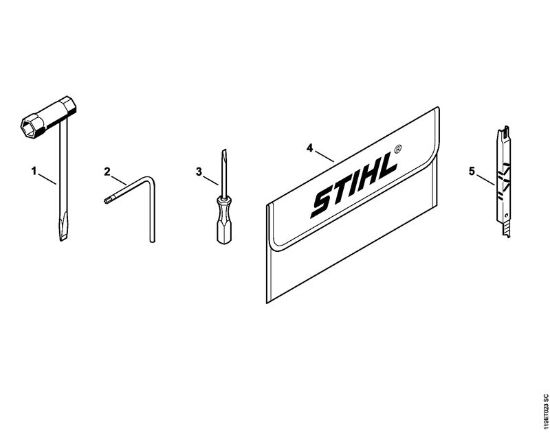 Moto-serras a gasolina (MS) 042 Q Ferramentas, Acessórios especiais da marca Stihl