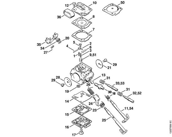 Moto-serras a gasolina (MS) 044 C Carburador C3M-S12 transmissão automática de arranque da marca Stihl