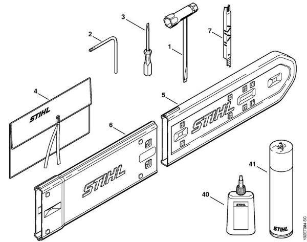 Moto-serras a gasolina (MS) 044 C Ferramentas, Acessórios especiais da marca Stihl