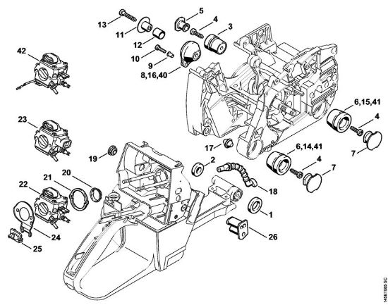 Moto-serras a gasolina (MS) 046 C Sistema anti-vibratório da marca Stihl