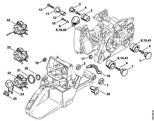 Moto-serras a gasolina (MS) 046 C Sistema anti-vibratório da marca Stihl