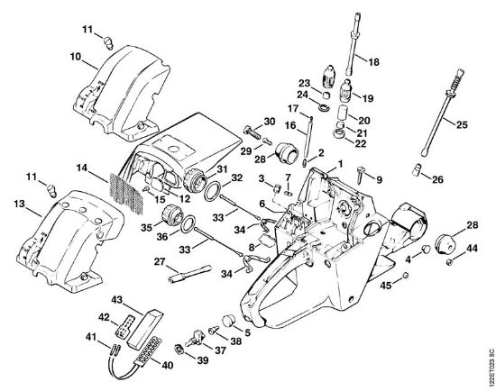 Moto-serras a gasolina (MS) 048 AV Caixa do tanque da marca Stihl