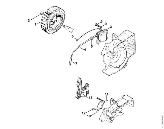 Moto-serras a gasolina (MS) 051 Sistema de ignição da marca Stihl