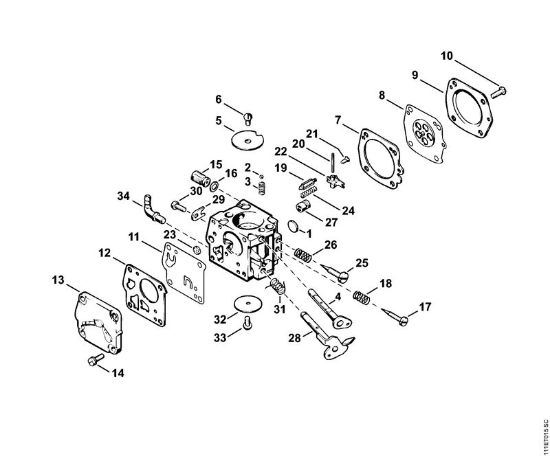 Moto-serras a gasolina (MS) 051 Q Carburador HS-60 da marca Stihl