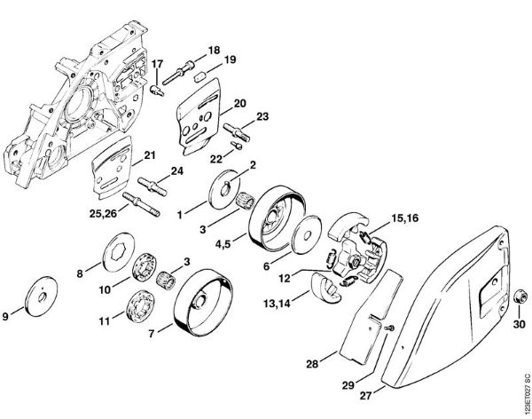 Moto-serras a gasolina (MS) 056 Embreagem da marca Stihl