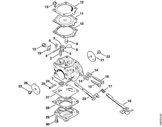 Moto-serras a gasolina (MS) 056 S Carburador WJ-4 da marca Stihl