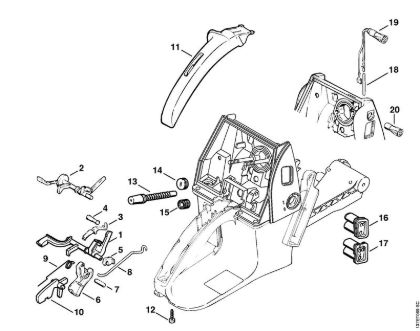 Moto-serras a gasolina (MS) 066 BR Accionamento de gás da marca Stihl