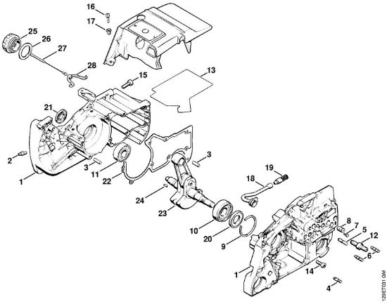 Moto-serras a gasolina (MS) 084 R Caixa da cambota da marca Stihl