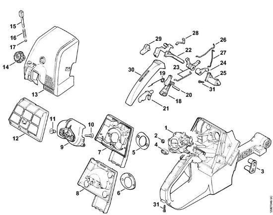 Moto-serras a gasolina (MS) 084 R Filtro de ar da marca Stihl