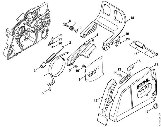 Moto-serras a gasolina (MS) 088 Freio da corrente da marca Stihl