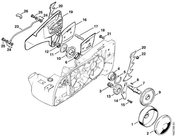 Moto-serras a gasolina (MS) 090 G Engrenagem 090 G da marca Stihl