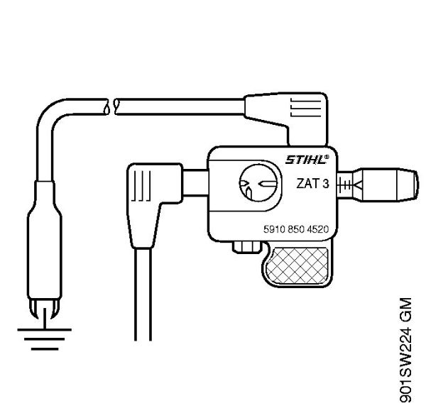 Moto-serras a gasolina (MS) MS 162 C-BE Máquina de ensaio do sistema de ignição ZAT 3 da marca Stihl