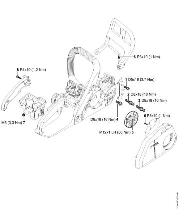 Moto-serras a gasolina (MS) MS 170 C-E D Binários de aperto da marca Stihl