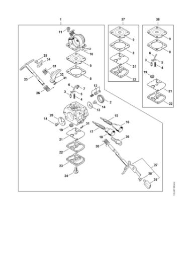 Imagem de Carburador 1139/25 MS 181 C-BE