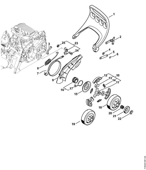 Moto-serras a gasolina (MS) MS 181 C-BE Protector, Freio de corrente MS 181 C da marca Stihl