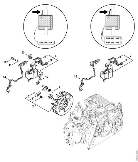 Moto-serras a gasolina (MS) MS 181 C-BE Sistema de ignição MS 181 C da marca Stihl