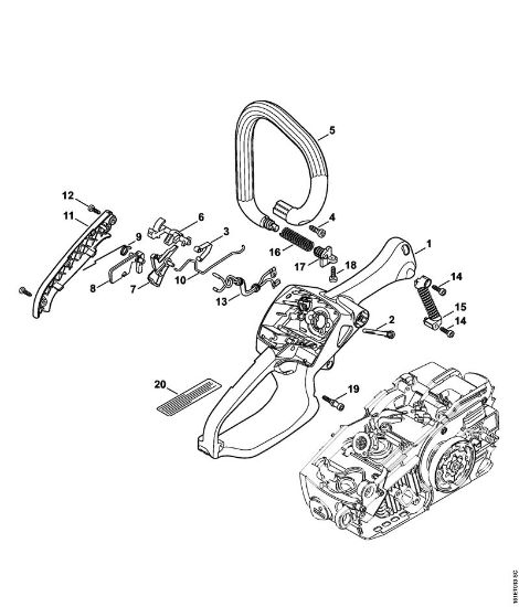 Moto-serras a gasolina (MS) MS 192 C-E Caixa do cabo da marca Stihl