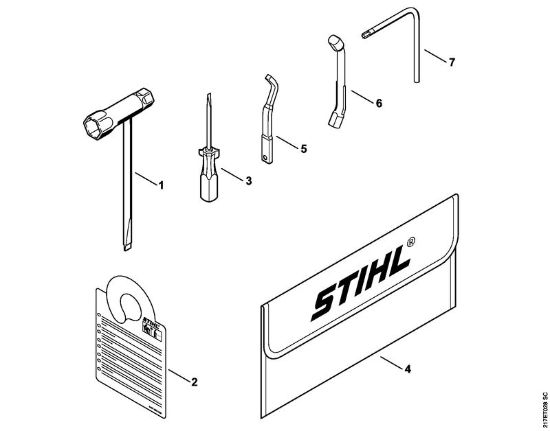 Moto-serras a gasolina (MS) MS 192 TC-E Ferramentas, Acessórios especiais da marca Stihl