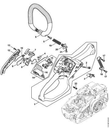 Moto-serras a gasolina (MS) MS 194 C-E Caixa do cabo da marca Stihl