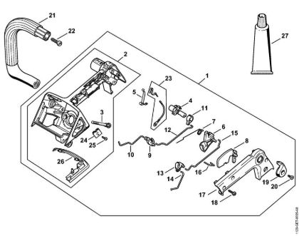 Moto-serras a gasolina (MS) MS 200 T Caixa do cabo MS 200 T da marca Stihl