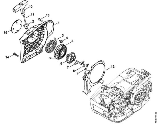 Moto-serras a gasolina (MS) MS 201 TC-E Dispositivo de arranque ErgoStart da marca Stihl