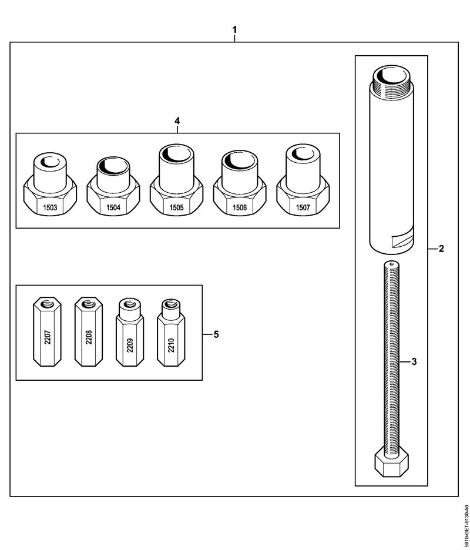 Moto-serras a gasolina (MS) MS 231 C-BE Ferramenta de montagem LS da marca Stihl