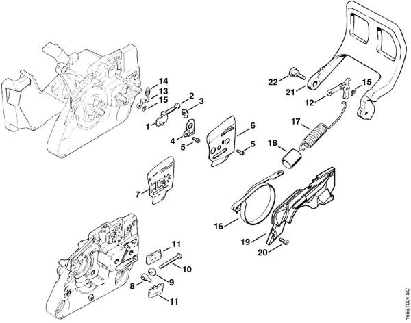 Moto-serras a gasolina (MS) MS 240 Freio da corrente da marca Stihl